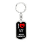 Indian Ringneck Bird Lover Keyring Keychain Stainless Steel or 18k Gold-Express Your Love Gifts
