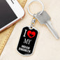 Indian Ringneck Bird Lover Keyring Keychain Stainless Steel or 18k Gold-Express Your Love Gifts
