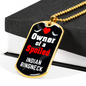 Indian Ringneck Bird Necklace Stainless Steel or 18k Gold Dog Tag 24" Chain-Express Your Love Gifts