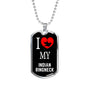 Indian Ringneck Necklace Stainless Steel or 18k Gold Dog Tag 24" Chain-Express Your Love Gifts