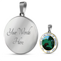 Indiana State Seal Necklace Circle Pendant Stainless Steel or 18k Gold 18-22"-Express Your Love Gifts