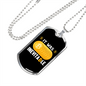 Inevitable Bitcoin Crypto Necklace Stainless Steel or 18k Gold Dog Tag 24" Chain-Express Your Love Gifts