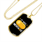 Inevitable Bitcoin Crypto Necklace Stainless Steel or 18k Gold Dog Tag 24" Chain-Express Your Love Gifts