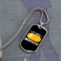 Inevitable Bitcoin Crypto Necklace Stainless Steel or 18k Gold Dog Tag 24" Chain-Express Your Love Gifts