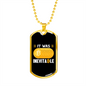 Inevitable Bitcoin Crypto Necklace Stainless Steel or 18k Gold Dog Tag 24" Chain-Express Your Love Gifts