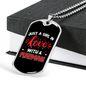 Inlove With A Fireman Firefighter Gift Stainless Steel or 18k Gold Dog Tag 24" Chain-Express Your Love Gifts