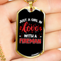 Inlove With A Fireman Firefighter Gift Stainless Steel or 18k Gold Dog Tag 24" Chain-Express Your Love Gifts
