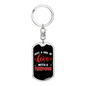Inlove With A Fireman Firefighter Keychain Stainless Steel or 18k Gold Dog Tag Keyring-Express Your Love Gifts