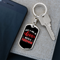 Inlove With A Fireman Firefighter Keychain Stainless Steel or 18k Gold Dog Tag Keyring-Express Your Love Gifts