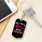 Inlove With A Fireman Firefighter Keychain Stainless Steel or 18k Gold Dog Tag Keyring-Express Your Love Gifts