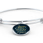 Inspirational Bracelet Always Believe Circle Bangle Stainless Steel or 18k Gold 18-22"-Express Your Love Gifts