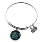 Inspirational Bracelet Always Believe Circle Bangle Stainless Steel or 18k Gold 18-22"-Express Your Love Gifts