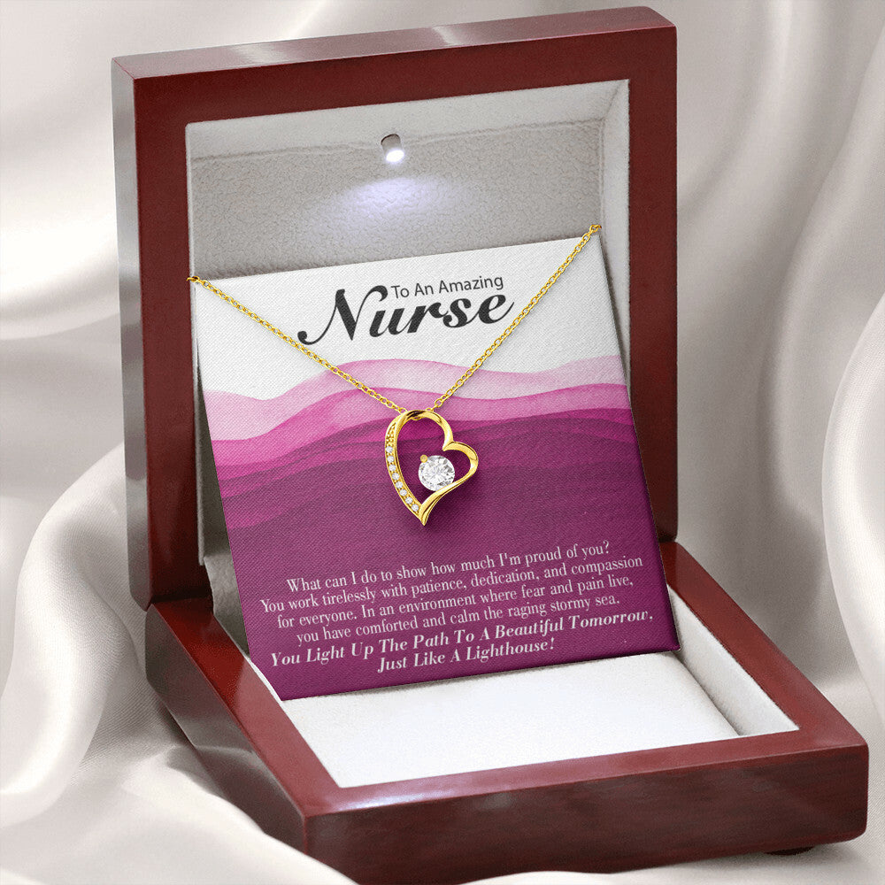 Inspirational Message for Nurse Forever Necklace w Message Card-Express Your Love Gifts