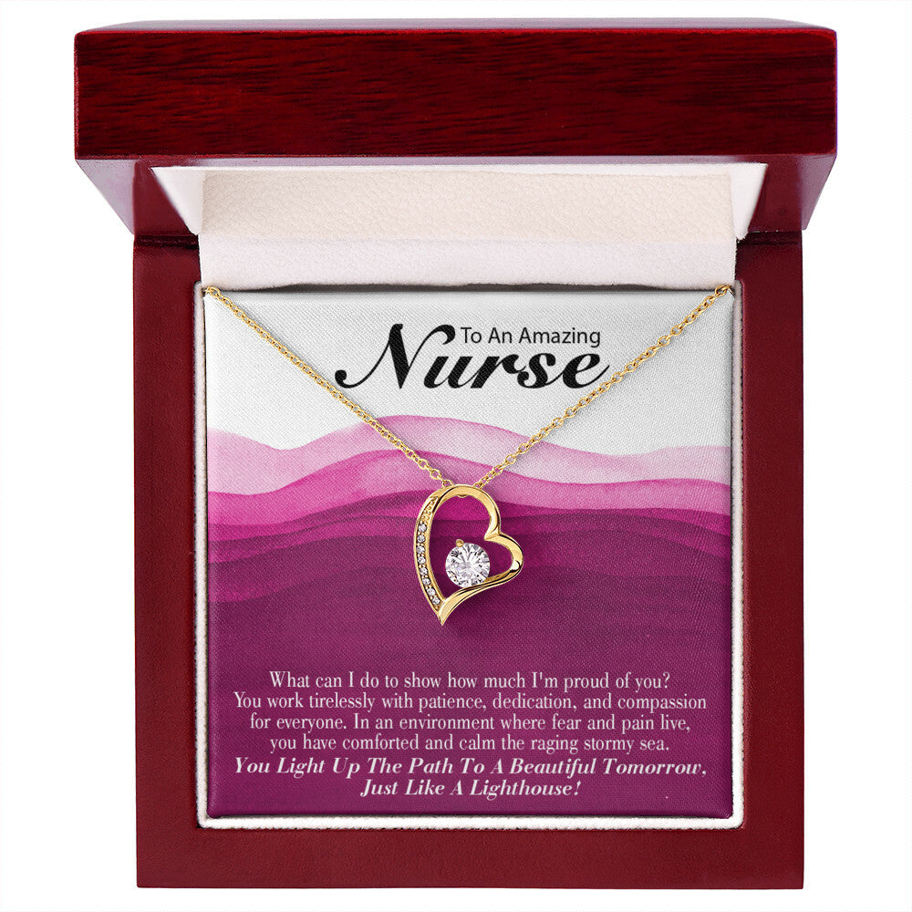 Inspirational Message for Nurse Forever Necklace w Message Card-Express Your Love Gifts