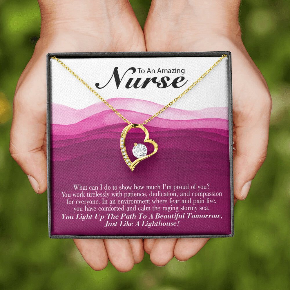 Inspirational Message for Nurse Forever Necklace w Message Card-Express Your Love Gifts