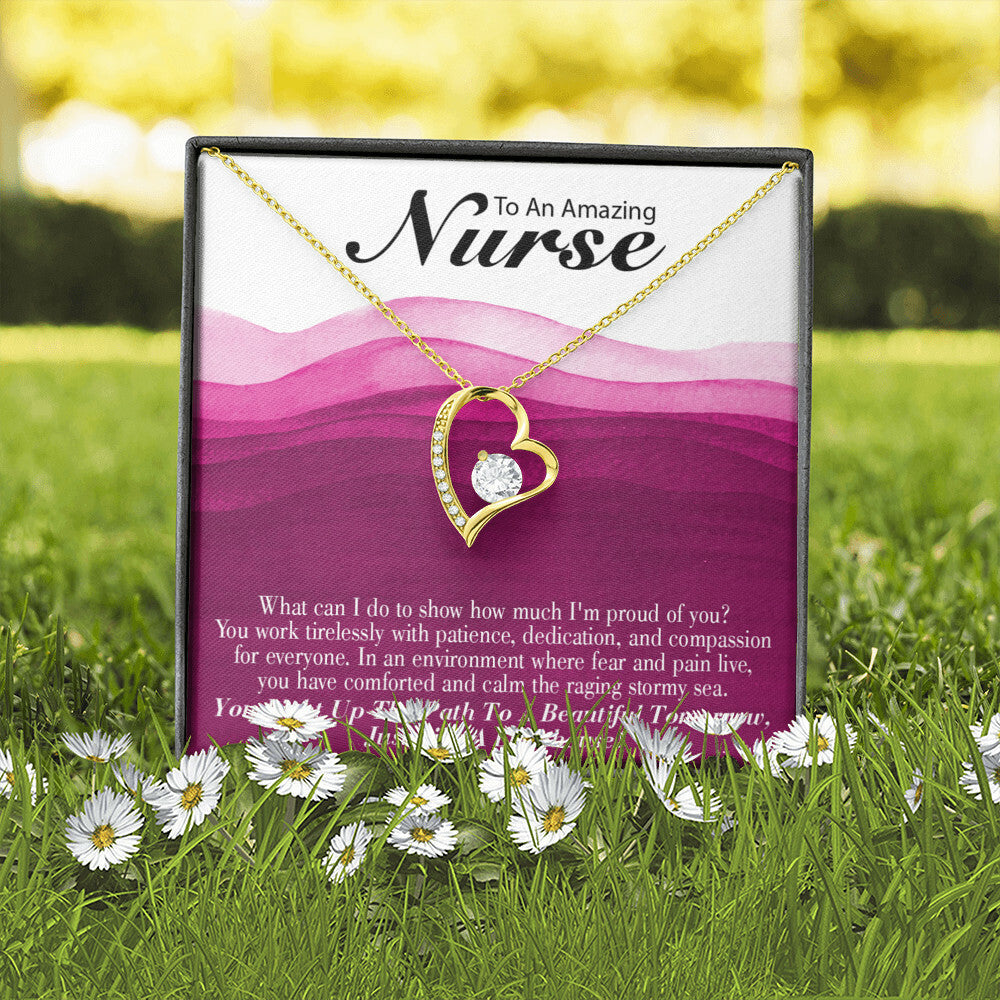 Inspirational Message for Nurse Forever Necklace w Message Card-Express Your Love Gifts