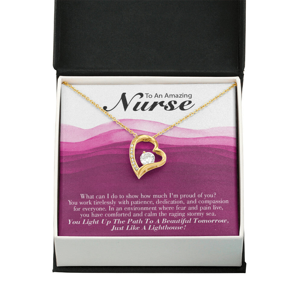 Inspirational Message for Nurse Forever Necklace w Message Card-Express Your Love Gifts