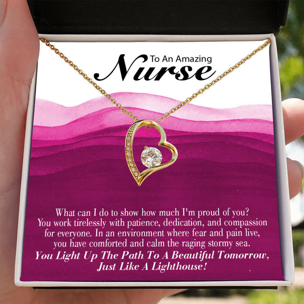 Inspirational Message for Nurse Forever Necklace w Message Card-Express Your Love Gifts