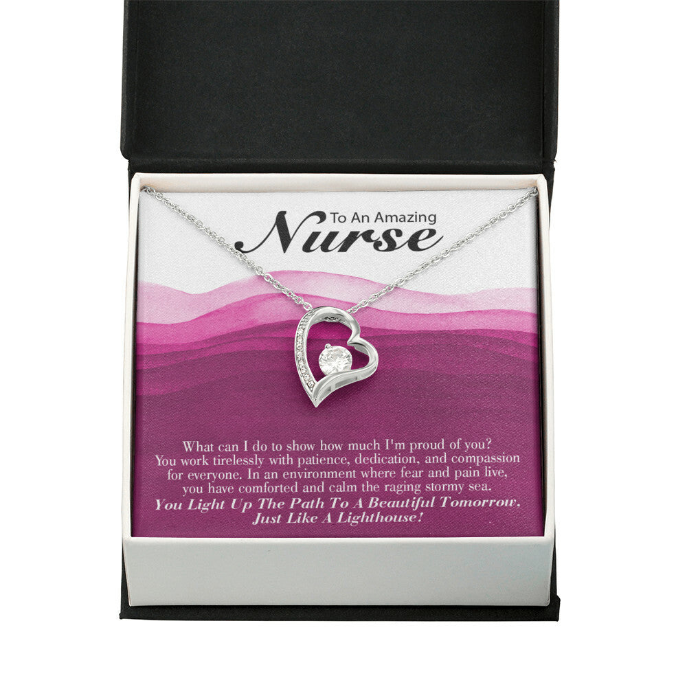 Inspirational Message for Nurse Forever Necklace w Message Card-Express Your Love Gifts