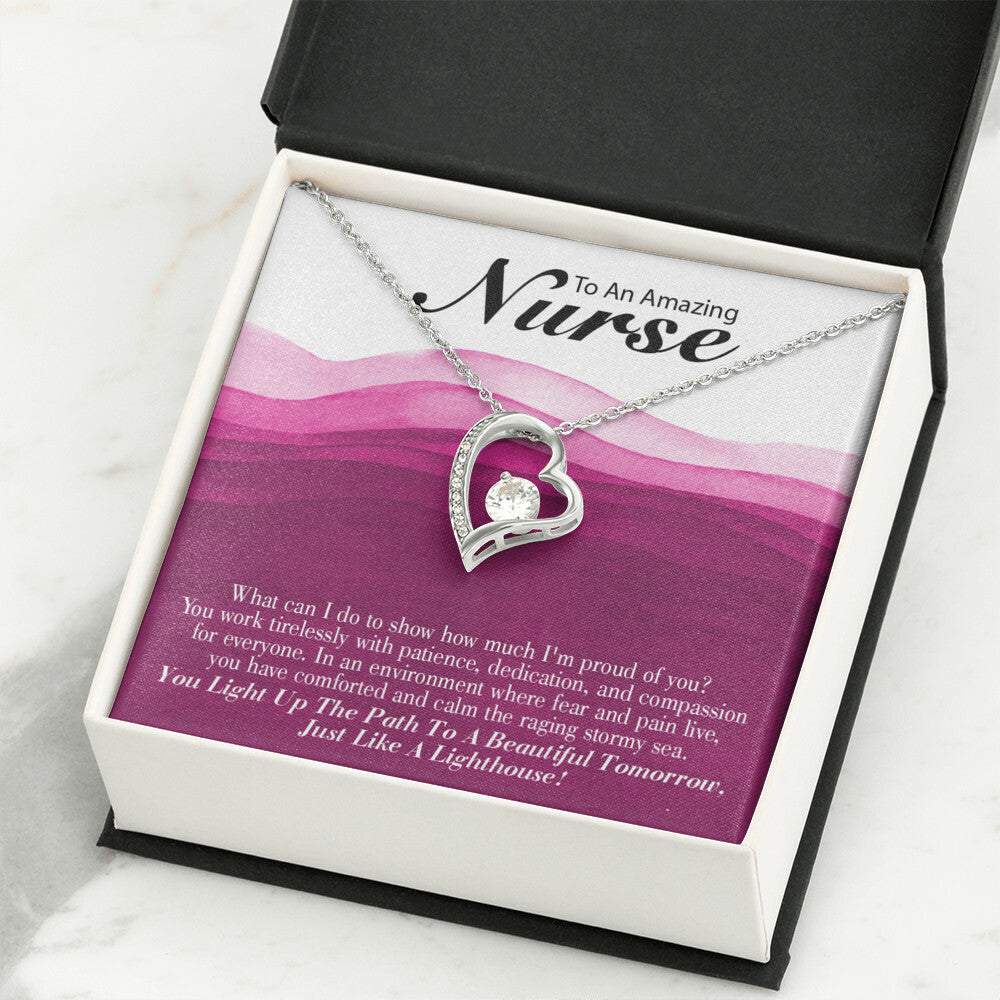 Inspirational Message for Nurse Forever Necklace w Message Card-Express Your Love Gifts