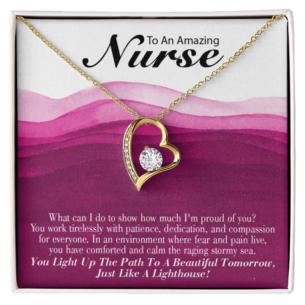 Inspirational Message for Nurse Forever Necklace w Message Card-Express Your Love Gifts