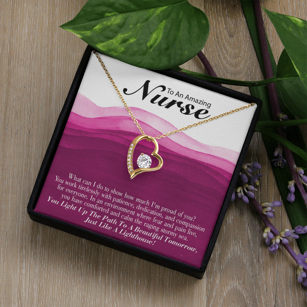 Inspirational Message for Nurse Forever Necklace w Message Card-Express Your Love Gifts