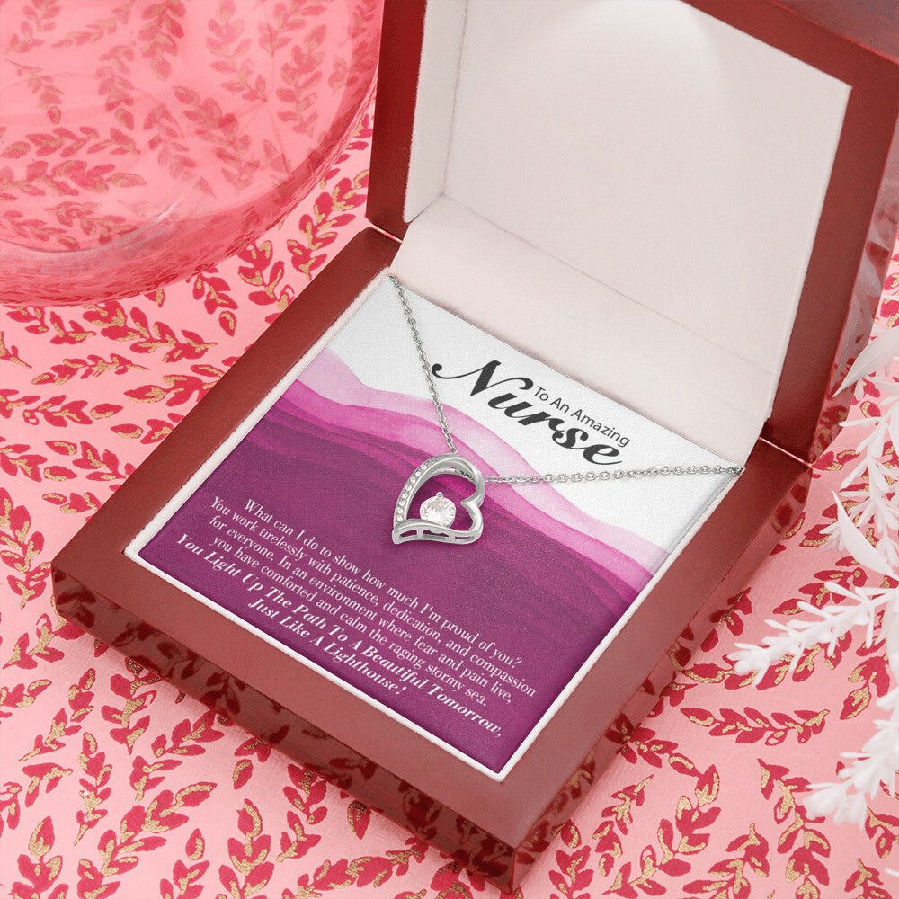 Inspirational Message for Nurse Forever Necklace w Message Card-Express Your Love Gifts