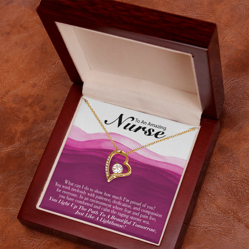 Inspirational Message for Nurse Forever Necklace w Message Card-Express Your Love Gifts