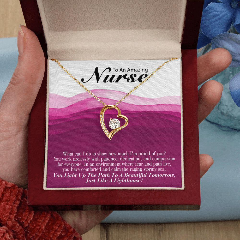 Inspirational Message for Nurse Forever Necklace w Message Card-Express Your Love Gifts