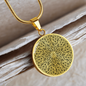 Inspirational Quote Floral Zentangle Circle Necklace Stainless Steel or 18k Gold 18-22"-Express Your Love Gifts