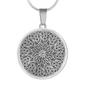 Inspirational Quote Floral Zentangle Circle Necklace Stainless Steel or 18k Gold 18-22"-Express Your Love Gifts