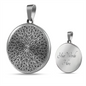 Inspirational Quote Floral Zentangle Circle Necklace Stainless Steel or 18k Gold 18-22"-Express Your Love Gifts