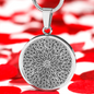 Inspirational Quote Floral Zentangle Circle Necklace Stainless Steel or 18k Gold 18-22"-Express Your Love Gifts