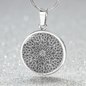Inspirational Quote Floral Zentangle Circle Necklace Stainless Steel or 18k Gold 18-22"-Express Your Love Gifts