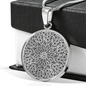 Inspirational Quote Floral Zentangle Circle Necklace Stainless Steel or 18k Gold 18-22"-Express Your Love Gifts