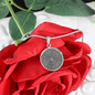 Inspirational Quote Floral Zentangle Circle Necklace Stainless Steel or 18k Gold 18-22"-Express Your Love Gifts
