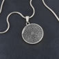 Inspirational Quote Floral Zentangle Circle Necklace Stainless Steel or 18k Gold 18-22"-Express Your Love Gifts