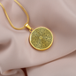 Inspirational Quote Floral Zentangle Circle Necklace Stainless Steel or 18k Gold 18-22"-Express Your Love Gifts