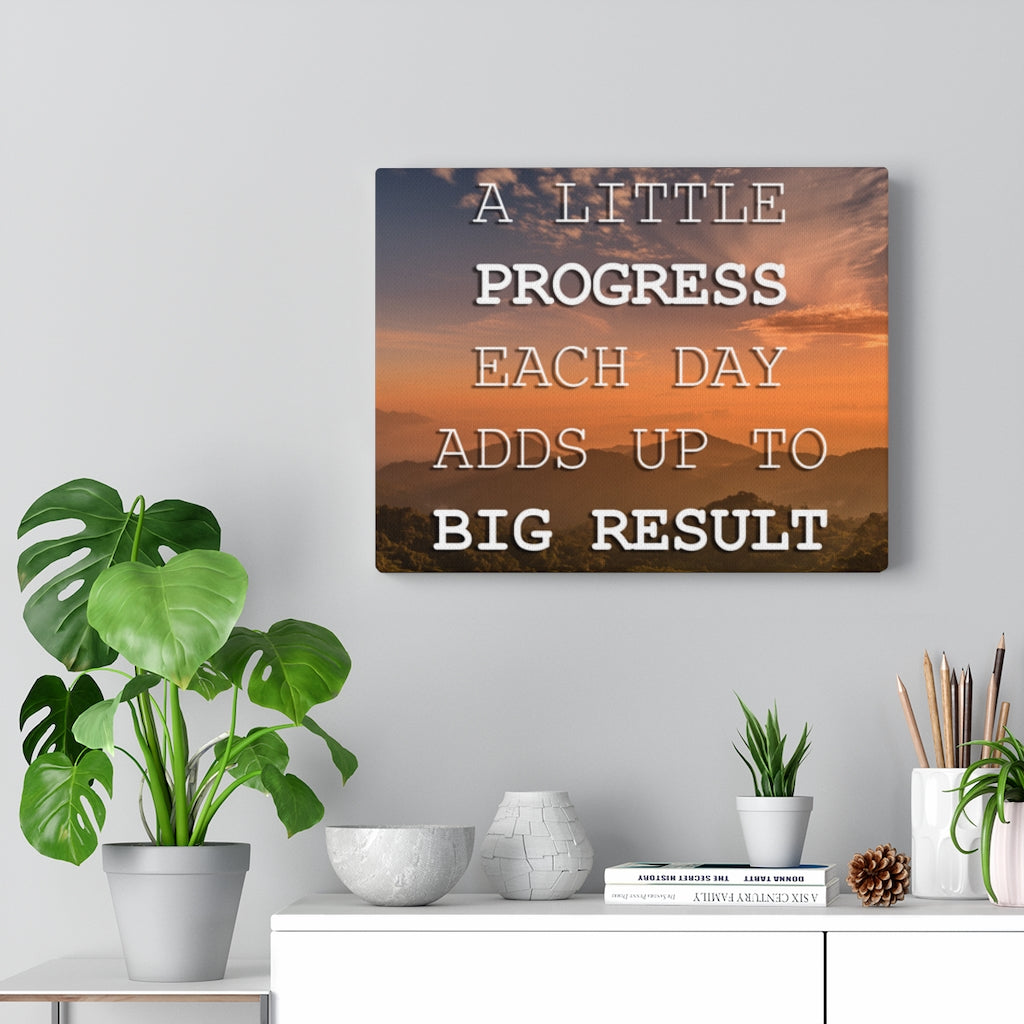 Scripture Walls Inspirational Wall Art A Little Progress Each Day Motivational Print Ready to Hang Artwork Unframed-Express Your Love Gifts