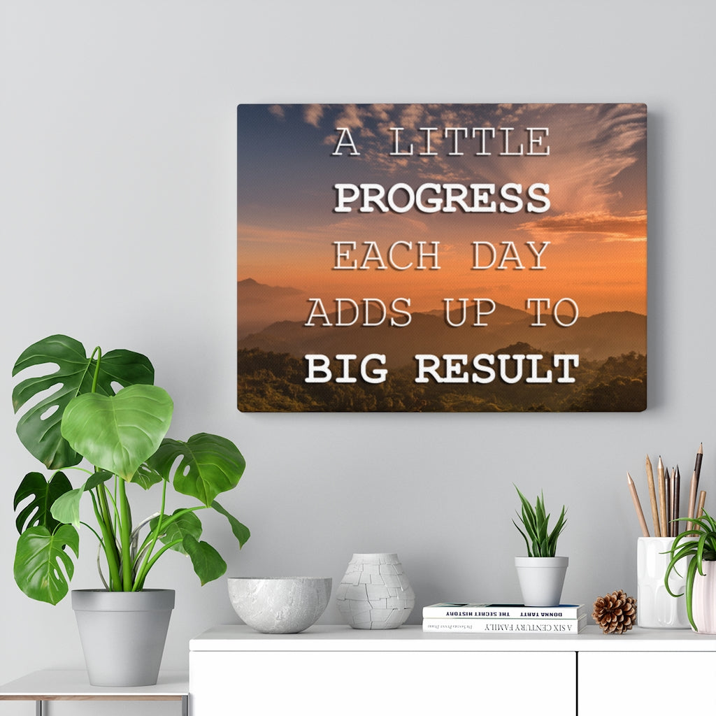 Scripture Walls Inspirational Wall Art A Little Progress Each Day Motivational Print Ready to Hang Artwork Unframed-Express Your Love Gifts