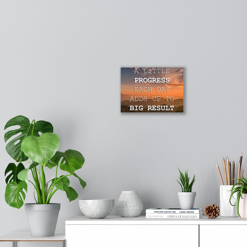 Scripture Walls Inspirational Wall Art A Little Progress Each Day Motivational Print Ready to Hang Artwork Unframed-Express Your Love Gifts