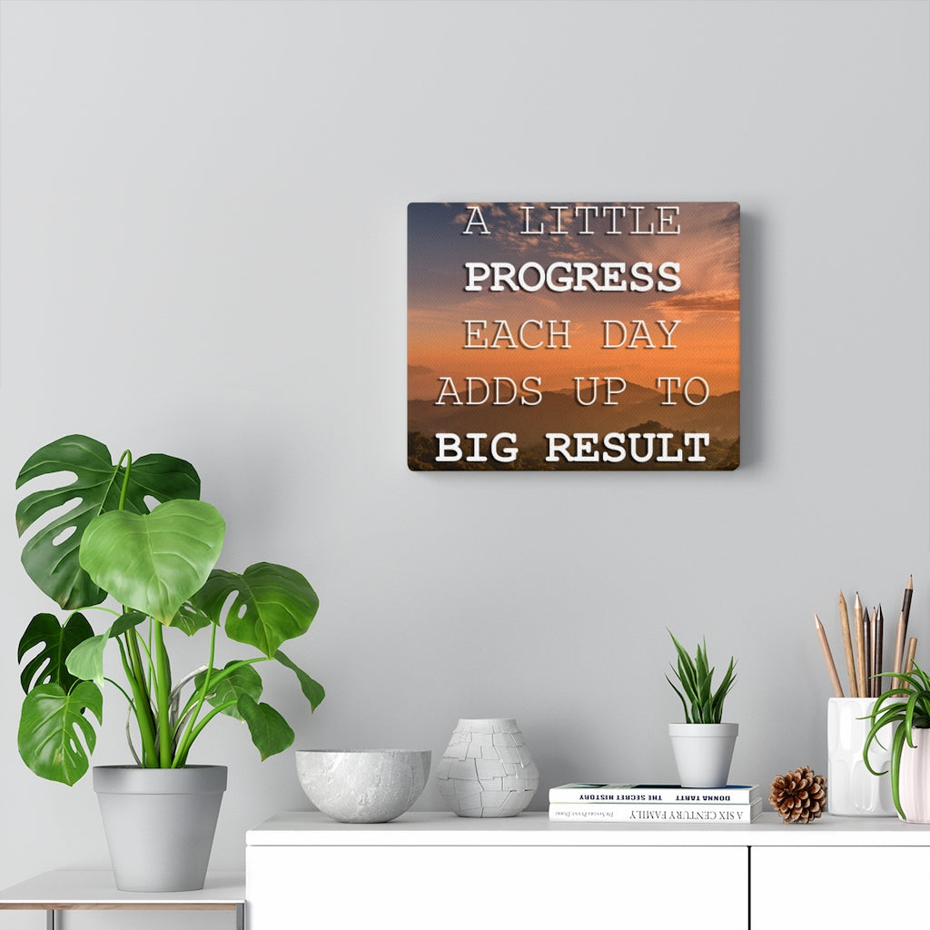 Scripture Walls Inspirational Wall Art A Little Progress Each Day Motivational Print Ready to Hang Artwork Unframed-Express Your Love Gifts