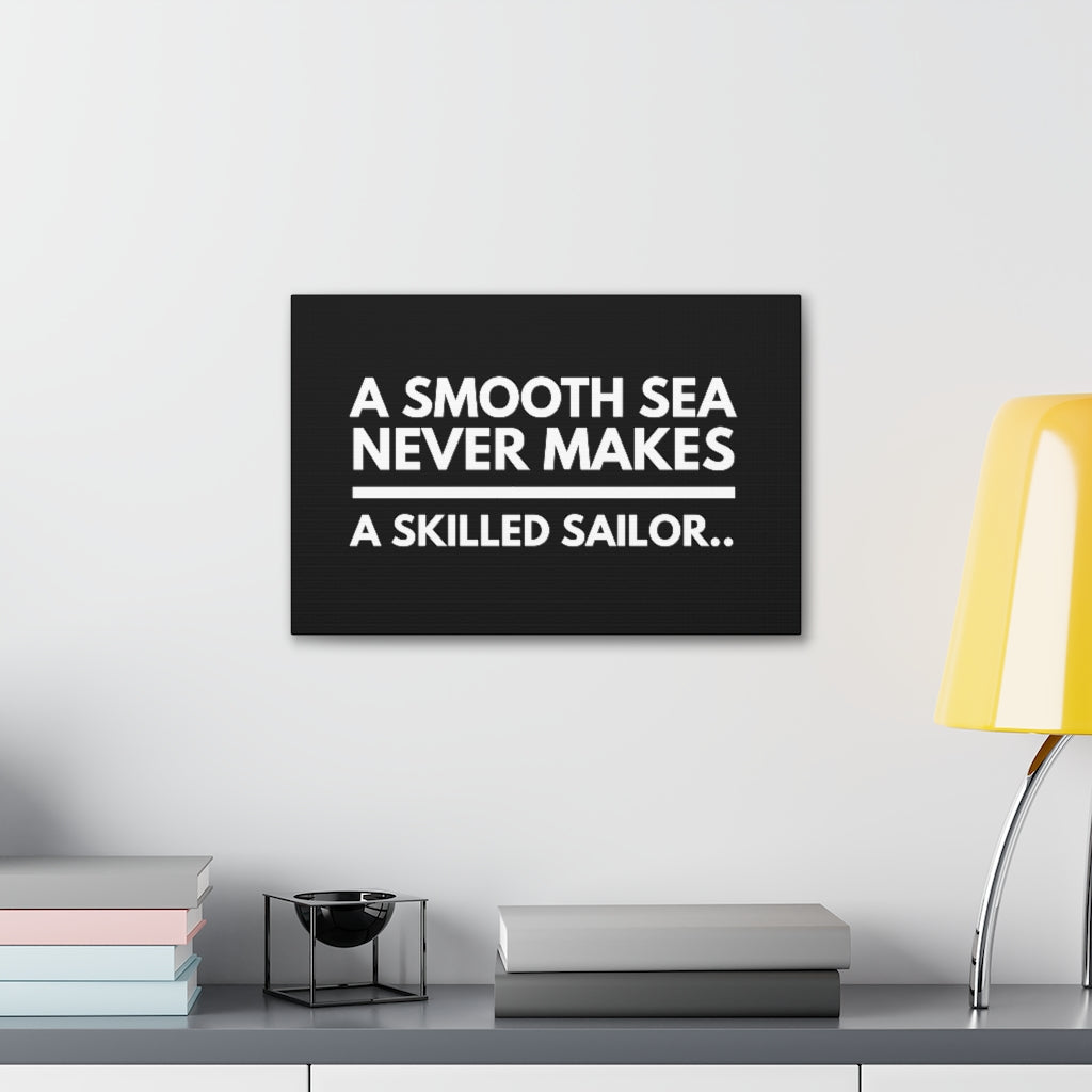 Scripture Walls Inspirational Wall Art A Smooth Sea Motivation Wall Decor for Home Office Gym Inspiring Success Quote Print Ready to Hang Unframed-Express Your Love Gifts