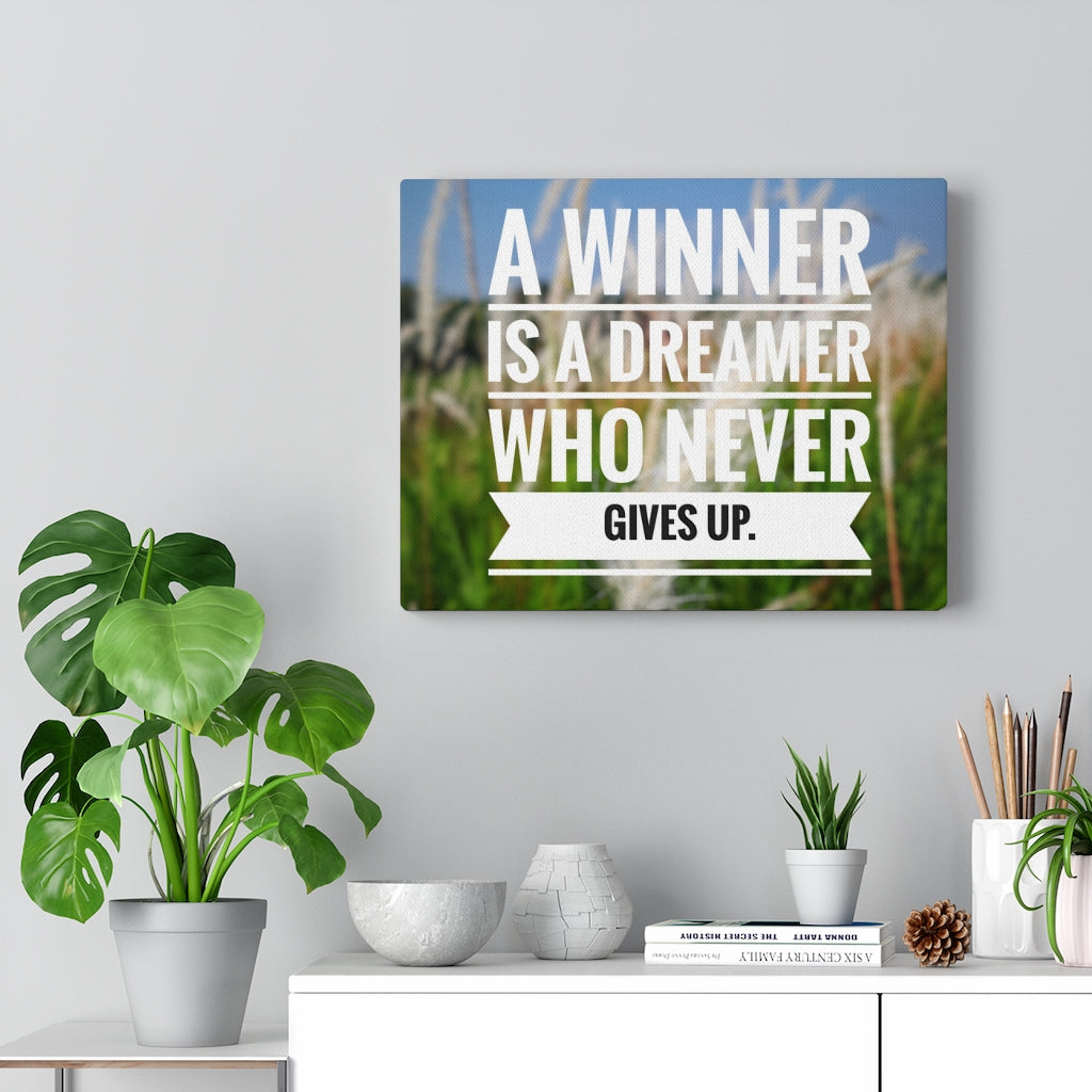 Scripture Walls Inspirational Wall Art A Winner Is a Dreamer Motivational Print Ready to Hang Artwork Unframed-Express Your Love Gifts