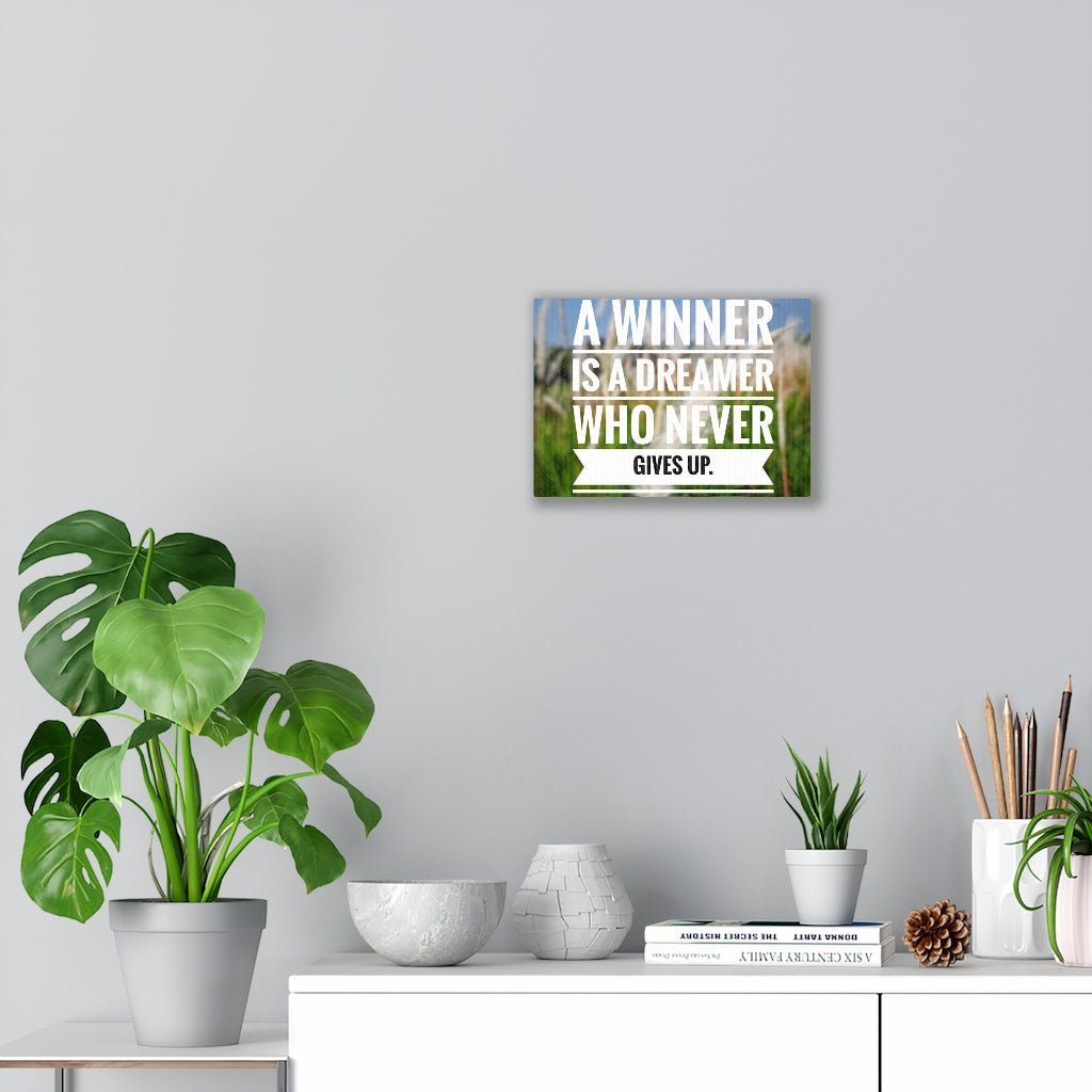 Scripture Walls Inspirational Wall Art A Winner Is a Dreamer Motivational Print Ready to Hang Artwork Unframed-Express Your Love Gifts