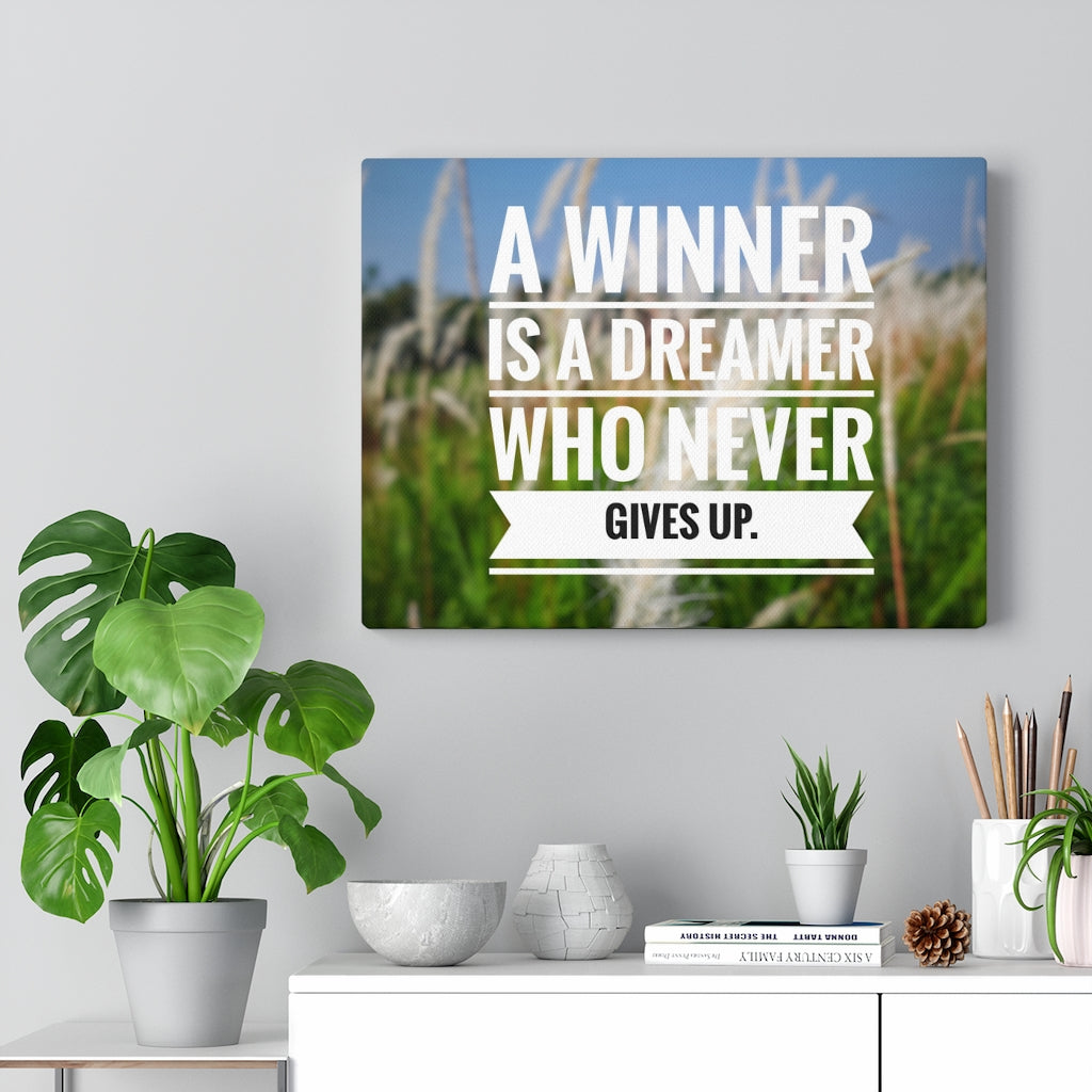Scripture Walls Inspirational Wall Art A Winner Is a Dreamer Motivational Print Ready to Hang Artwork Unframed-Express Your Love Gifts