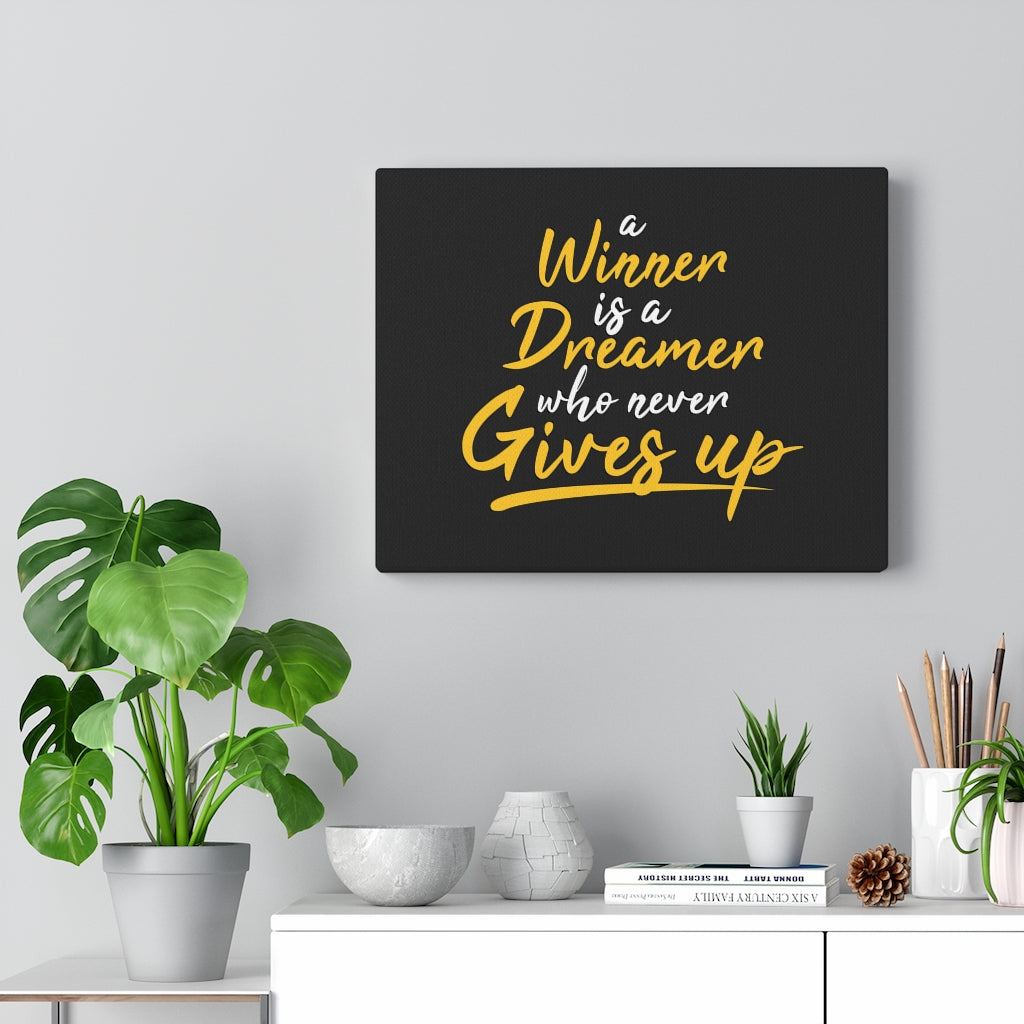 Scripture Walls Inspirational Wall Art A Winner Is a Dreamer Plain Wall Art Motivational Motto Inspiring Prints Artwork Decor Ready to Hang Unframed-Express Your Love Gifts