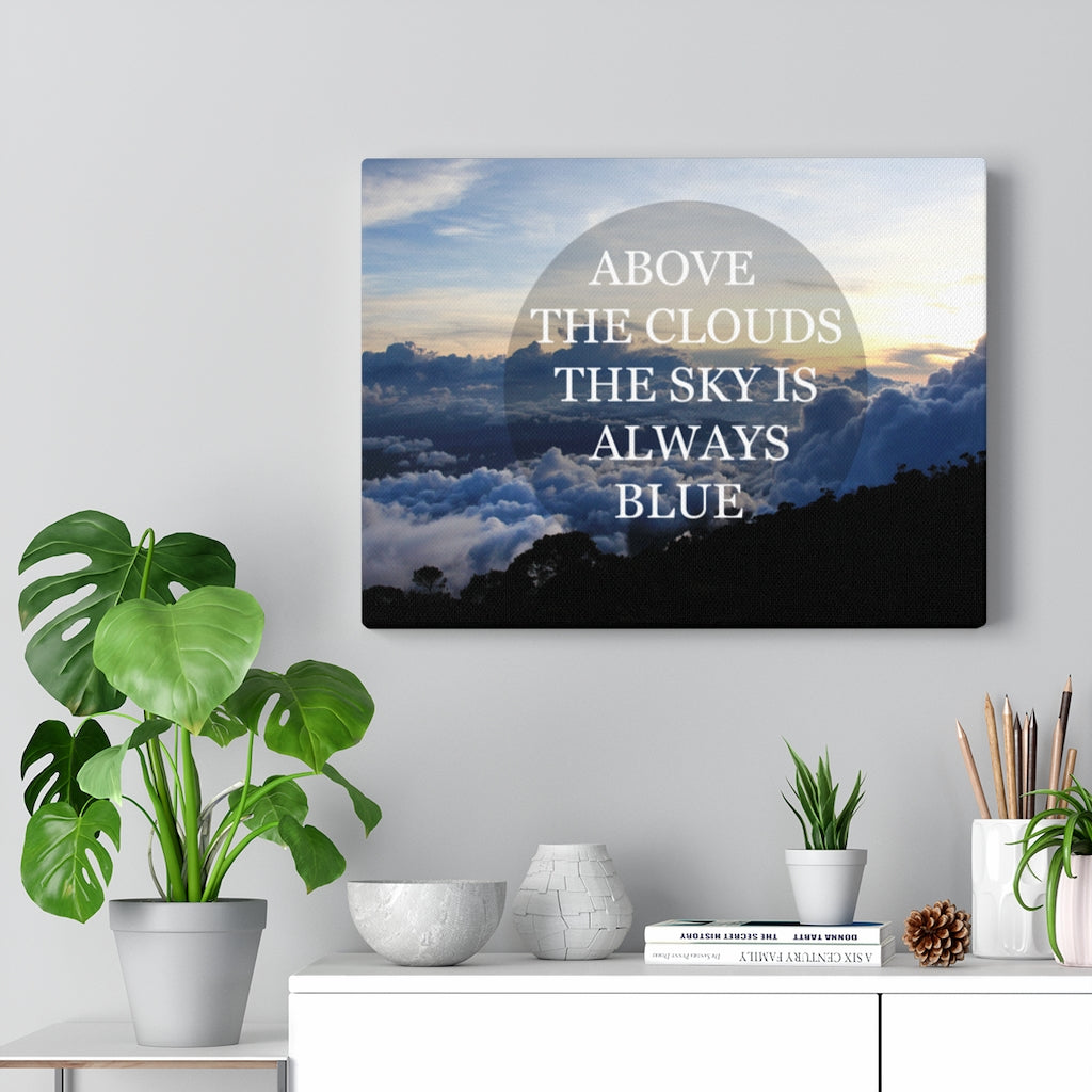 Scripture Walls Inspirational Wall Art Above The Clouds The Sky Motivational Print Ready to Hang Artwork Unframed-Express Your Love Gifts