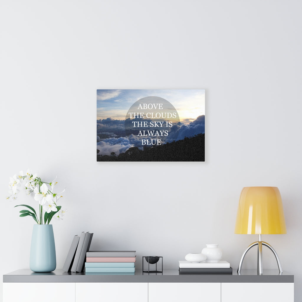 Scripture Walls Inspirational Wall Art Above The Clouds The Sky Motivational Print Ready to Hang Artwork Unframed-Express Your Love Gifts