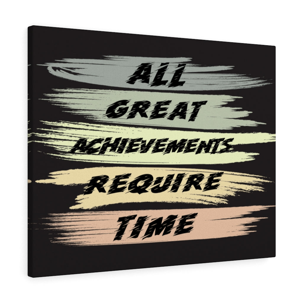 Scripture Walls Inspirational Wall Art Achievements Require Time Wall Art Motivation Wall Decor for Home Office Gym Inspiring Success Quote Print Ready to Hang Unframed-Express Your Love Gifts